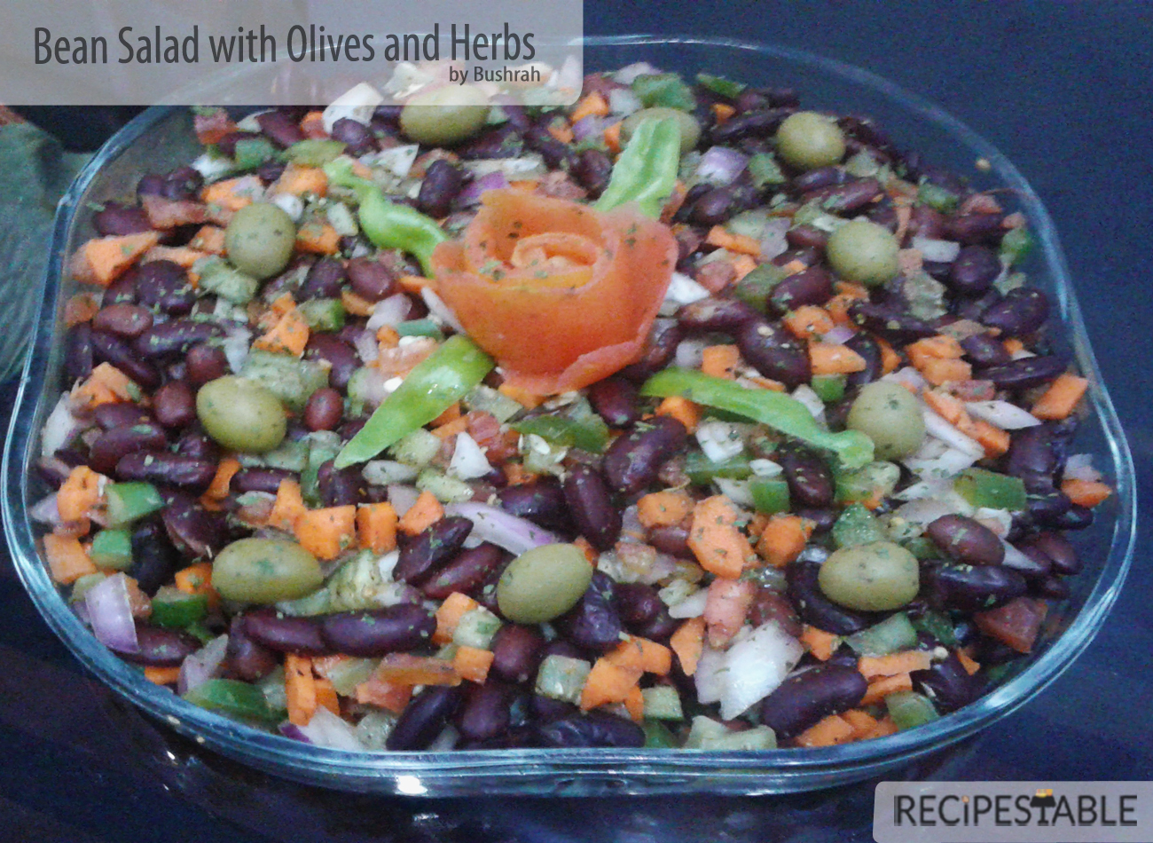 Bean Salad with Olives and Herbs 