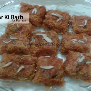 Gajar Ki Barfi Recipe